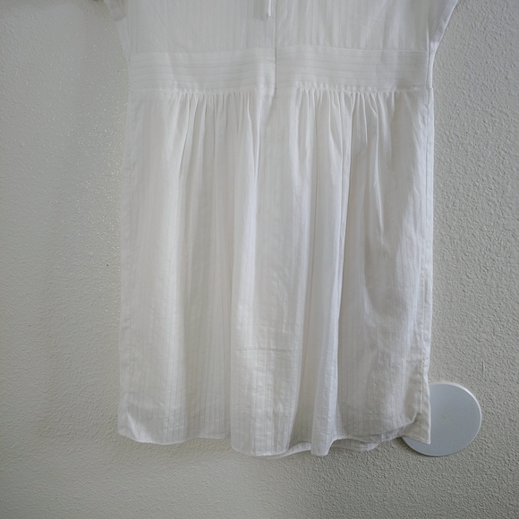 Banana Republic White Mini Dress V-Neck Short Sleeve NWT Size S - Picture 9 of 15